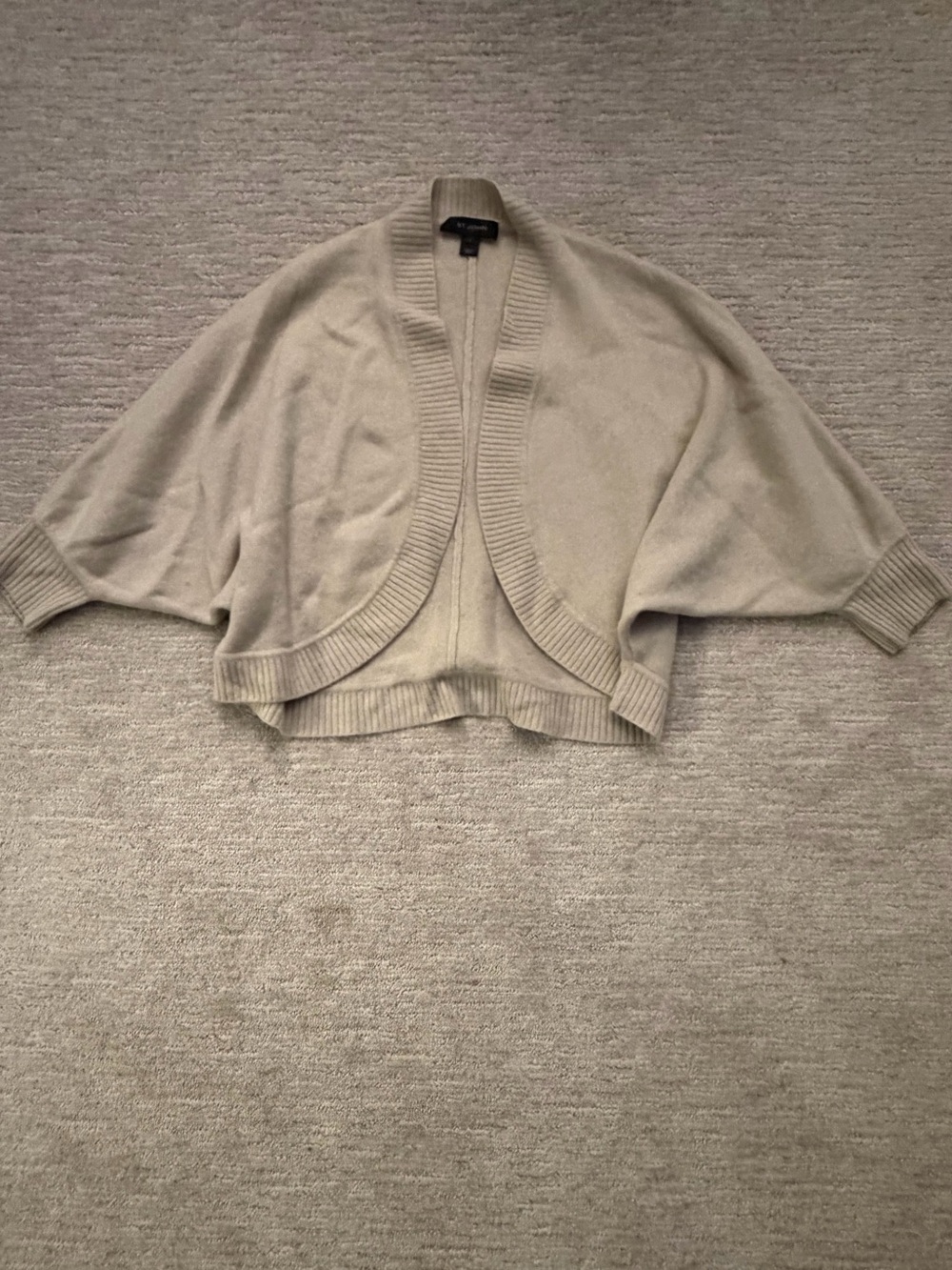 ST. JOHN Cashmere Cream Dolman Sleeve  ShrugOpen Cardigan Small